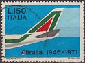 Italy 1971 Plane 150 L Multicolor Scott 1048. Italia 1971 1048. Subida por susofe